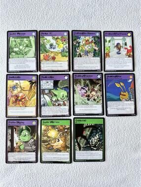 2003 Neopets TCG Something Has Happened & Location Bundle of 11 Cards